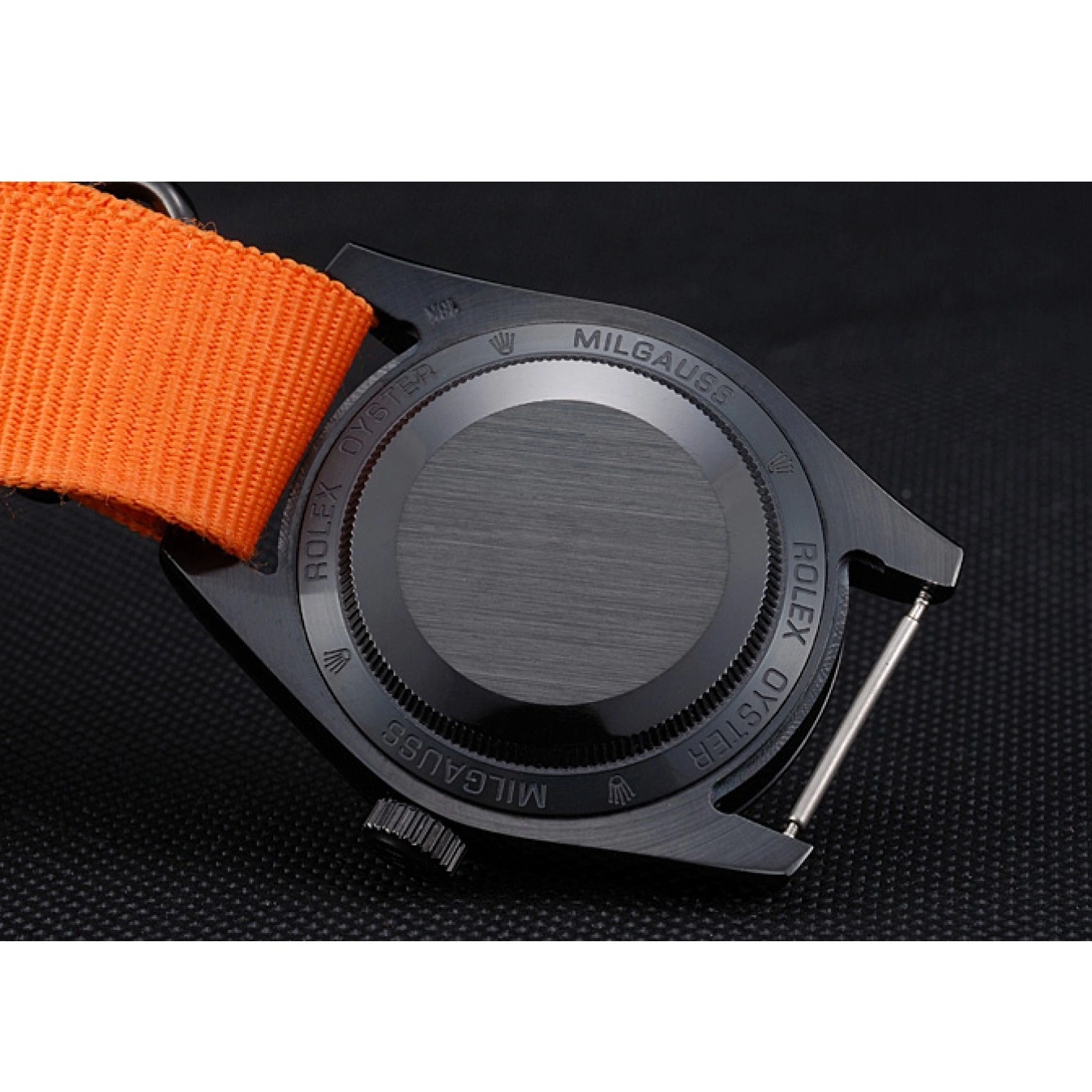 Aaa replica watch Nylon Strap Orange Milgauss Bamford Rolex 622003 0717